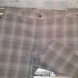 Mens Pro Tour plaid gray 36 shorts golf